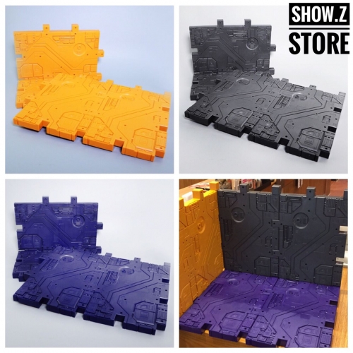 Magic Scenery Display Bases 4 Pieces (Grey, Purple, Yellow)