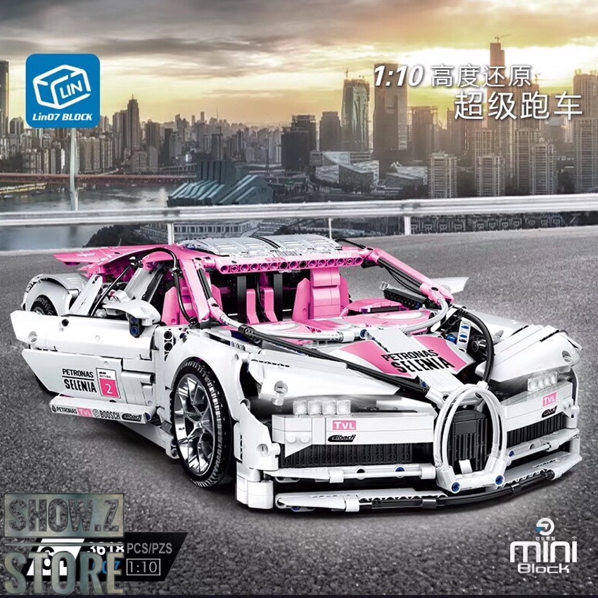 Lin07 Block 007 1/10 Bugatti Chiron Pink | ShowZStore.com